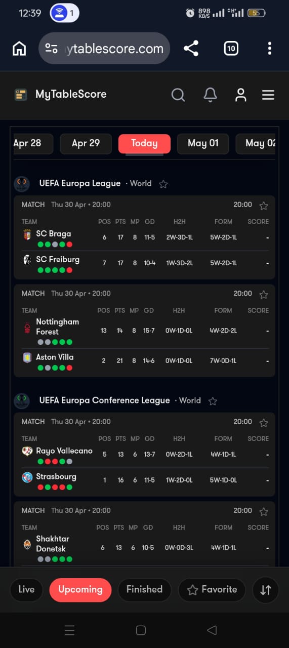 mytablescore Screenshot